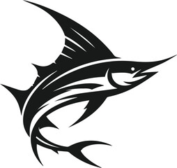 Swordfish silhouette vector