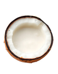 coconut on a white plate