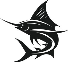 Fototapeta premium Swordfish silhouette vector
