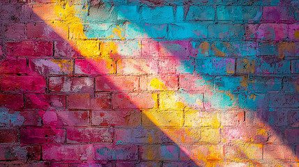 Vibrant Brick Wall