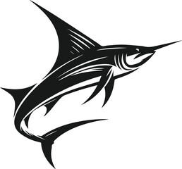 Swordfish silhouette vector