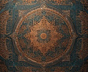 Intricate Moroccan geometric pattern, flat design  , luxury, tile, flat