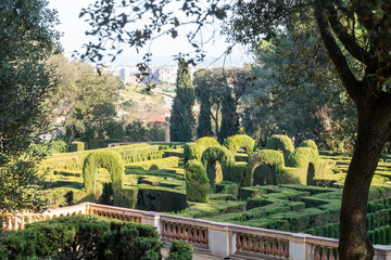Historic garden in Parc del Laberint dHorta