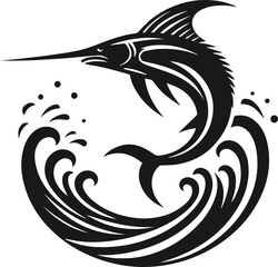 Fototapeta premium Swordfish silhouette vector