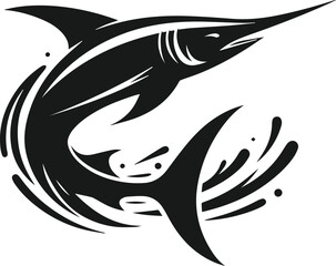 Swordfish silhouette vector