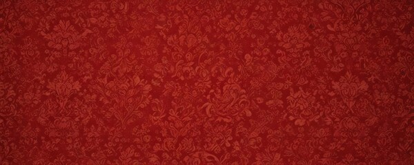Intricate red damask wallpaper, opulent design , repeating, elegant
