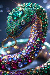 snake jewellery with gems and diamonds