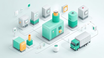 Obraz premium Implementing urban lab systems for environmental impact assessment