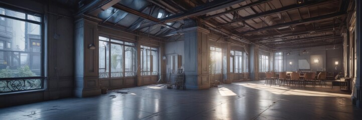 Photo transformed with blueprint overlay  Technical, architectural feel  ,  scheme,  graphic