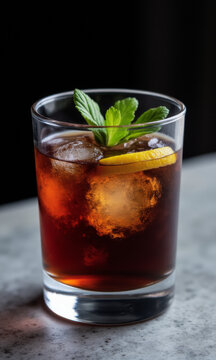 Black Manhattan Averna Amaro Rye Whiskey Complex Dark Close Up