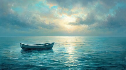 Naklejka premium Tranquil Seascape at Sunrise