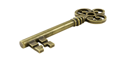 Antique brass key