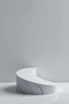 create a hyper realistic, puter generated 3d render of a curved line photo
