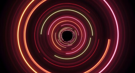 Obraz premium Spiraling rings in vortex motion blur effect