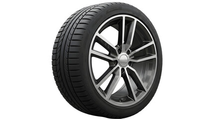 Obraz premium Car tire and wheel assembly