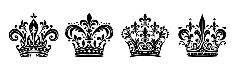 Royal Crown Silhouette Set
