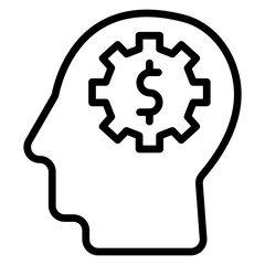 Entrepreneurial Mindset Vector Line Icon Design