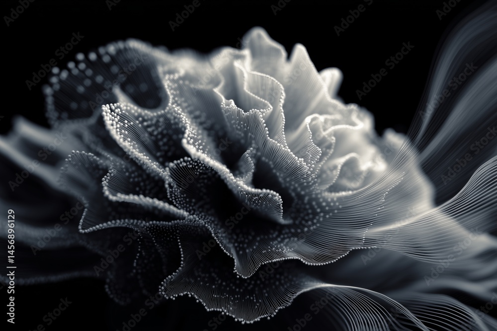 Poster abstract visualization of generative ai process