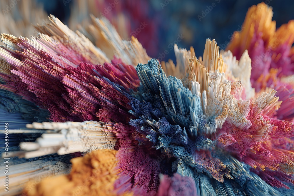 Poster abstract visualization of generative ai process