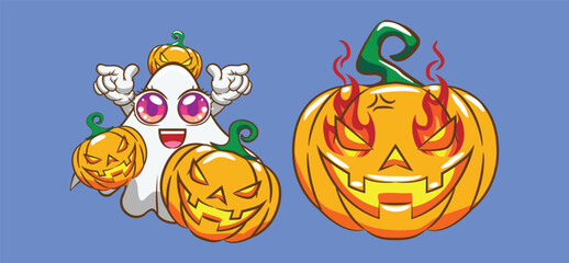 Set Happy Halloween Icons