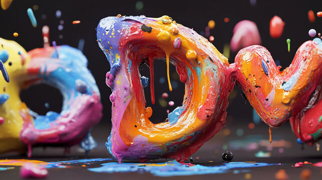 Vibrant Paint Letters