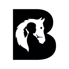 Initial Hores Logo combine with letter B vector template