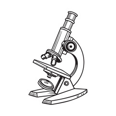 Illustration of a microscope 