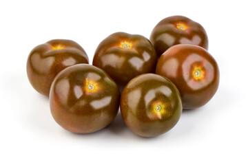 Fresh ripe kumatoes, isolated on white background.