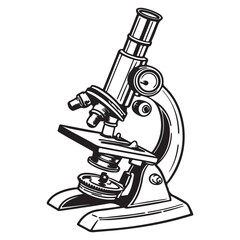 Illustration of a microscope 