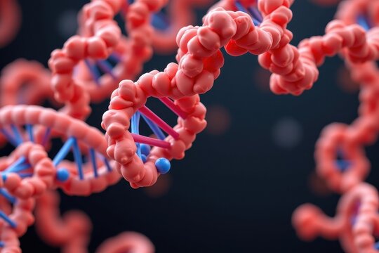 create a 3d rendering of a protein bound to dna based on the pdb entry 1hry, use a cartoon representation with semi transparent surfaces