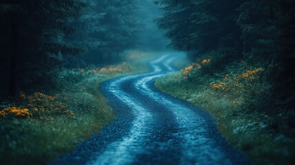 Enigmatic Forest Path: A Mystical Journey Through Verdant Woods