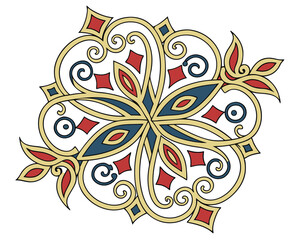Vertical Ornamental Mandala Art