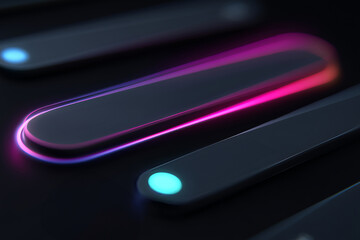 Prompt interface with glowing text input mockup