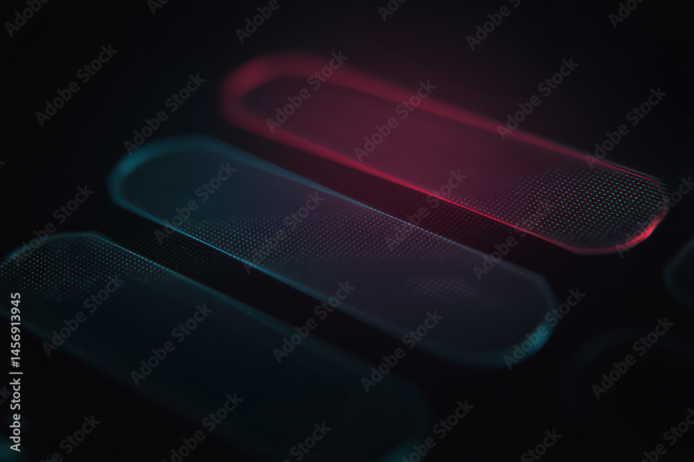 Poster prompt interface with glowing text input mockup