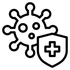 Virus icon in vector illustration