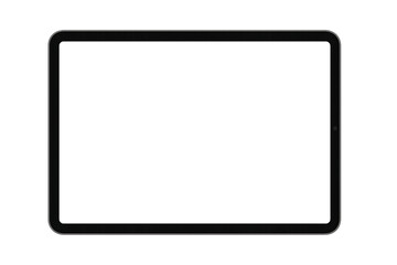 Black Tablet Device with Touch Screen on Transparent Background for Modern Digital Technology and Portable Entertainment Design