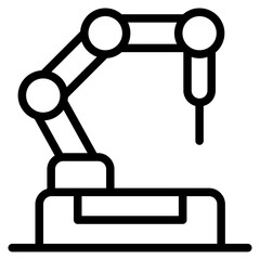 Robotic surgery icon in vector illustration