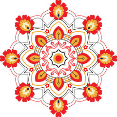 Fototapeta premium Colorful Mandala,Ready To Colour Mandala
