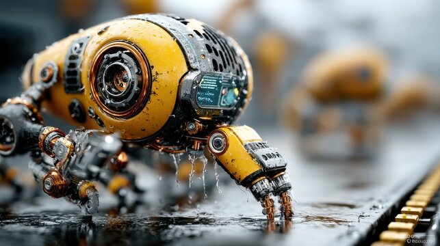 smart factory industry 4 0 m2m computer aided manufacturing 3d robot automated team working ai chatbot future process futuristic industry engineering background digital techn,photo stock