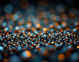 Fototapeta premium create an abstract image featuring depth of field particles against a dark background, with the subject positioned at the top and ample copy space at the bottom