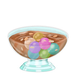 Wedang Ronde Illustration Food Traditional. Wedang Ronde Drink Illustration