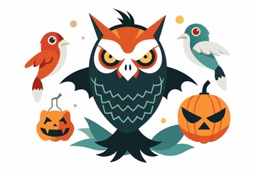 set of halloween monsters