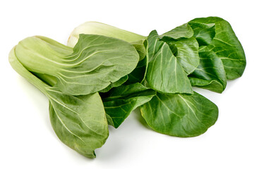 Fresh bok choy isolated on white background.