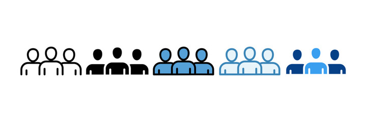 Audience  Icon Set Multiple Style Collection