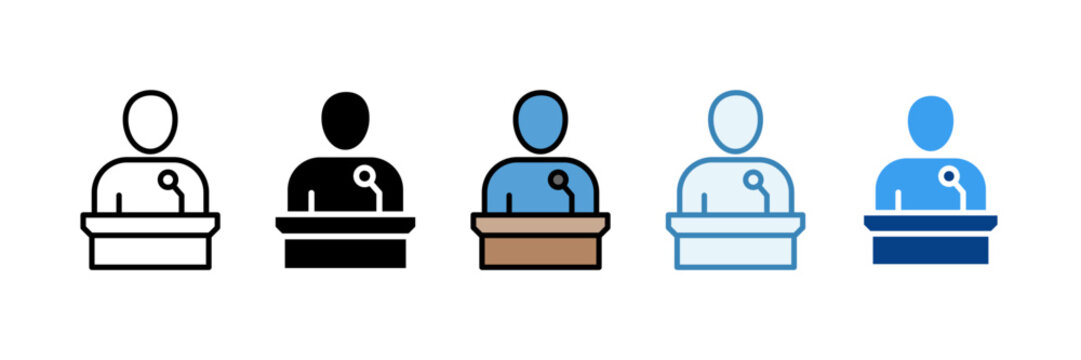 Speaker  Icon Set Multiple Style Collection