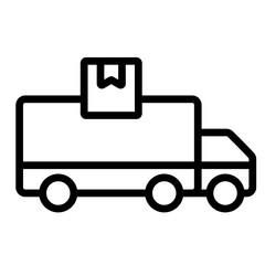 E-commerce Logistics Vector Line Icon Design