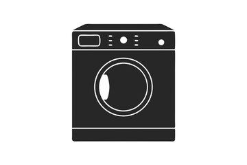Washing Machine icon vector silhouette illustration isolated on white background