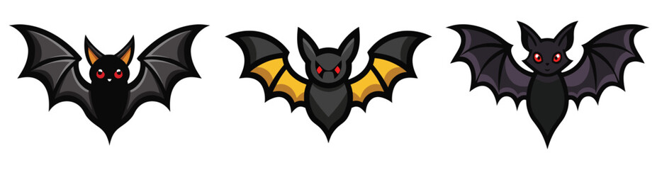 bundle of Colorful Cartoon Bats