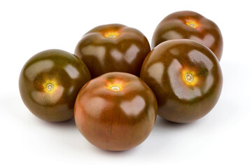 Fresh ripe kumatoes, isolated on white background.