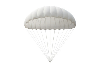 White Parachute Design: High-Resolution Image for Skydiving & Extreme Sports